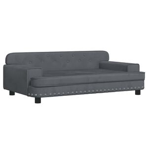 vidaXL Lettino per Cani Grigio Scuro 90x53x30 cm in Velluto