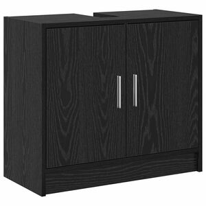 vidaXL Mobile da Bagno Rovere Nero 63 x 29 x 55 cm