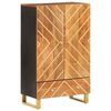 vidaXL Credenza Marrone e Nera 60x33,5x100 cm Legno Massello di Mango