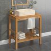 vidaXL Armadietto da Bagno in Legno di Teak con Lavabo in Marmo Crema