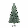 vidaXL Albero di Natale Artificiale Imbiancato con Luci LED 210 cm