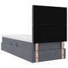 vidaXL Letto con contenitore e materasso Grigio scuro 90 x 190 cm