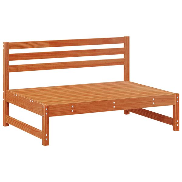 Divano Medio da Giardino Legno di pino massiccio Marrone Cera