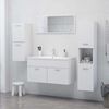 vidaXL Armadio da Bagno Bianco 30x30x80 cm in Legno Multistrato
