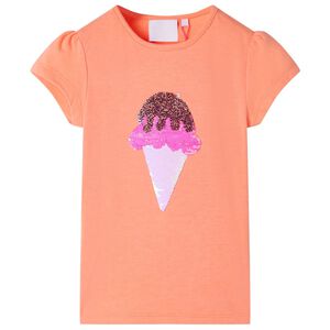 vidaXL Maglietta da Bambina Arancione Neon 104