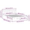 vidaXL Struttura del letto Marrone 140 x 200 cm Pino massello