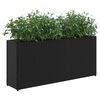 vidaXL Fioriera da Giardino con 2 Vasi Nera 90x20x40 cm in Polyrattan