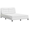 vidaXL Letto con Materasso Hvar Bianco 140x200 cm in Similpelle