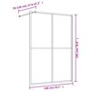 vidaXL Parete per Doccia Walk-in Vetro Trasparente ESG 140x195cm Rossa