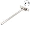 vidaXL Staffe Mensole Galleggianti 12pz &Oslash;12x200 mm Acciaio al Carbonio