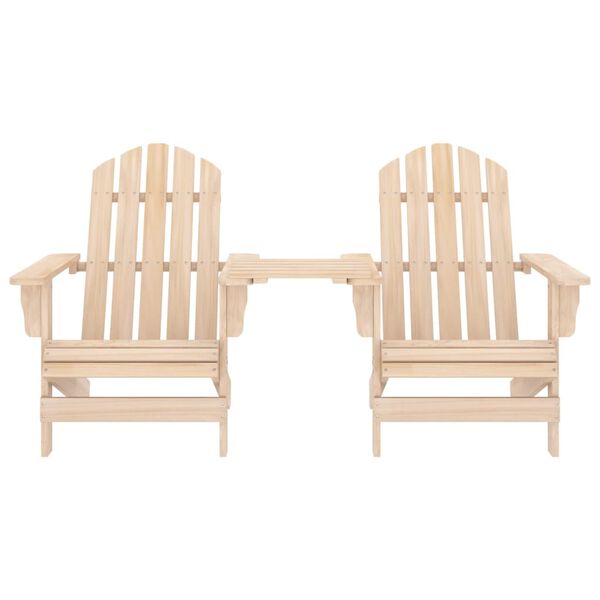 vidaXL Sedie da Giardino Adirondack con Tavolino in Legno Abete
