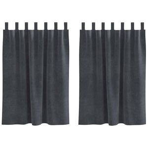 vidaXL Tende oscuranti 2 pcs Grigio chiaro 140 x 140 cm Velluto