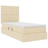 vidaXL Letto con contenitore e materasso Crema 100 x 200 cm Poliestere