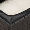 vidaXL Set Divani da Giardino 11 pz con Cuscini in Polyrattan Nero