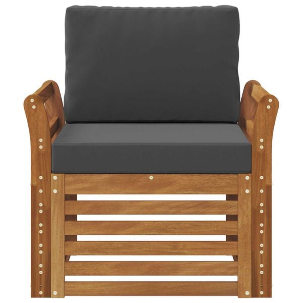 vidaXL Set di divani da esterno Legno di Acacia Massello e Poliestere