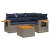 vidaXL Set Divani da Giardino 5 pz con Cuscini Grigio in Polyrattan