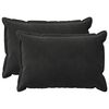 vidaXL Cuscino con cuscino HOUTEN 2 pz Nero Velluto