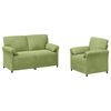 vidaXL Set di divani 2 pz Verde chiaro Velluto