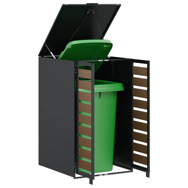 vidaXL Magazzino per contenitori con coperchio sollevabile a gas per contenitore da 240L