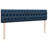 vidaXL Struttura Letto Pouf con Materasso Blu 200x200 cm in Tessuto