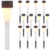 vidaXL Luci solari da esterno con picchetto 12 pz Bianco caldo 29,5 cm