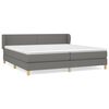 vidaXL Giroletto a Molle con Materasso Grigio Scuro 200x200 cm Tessuto