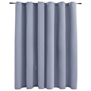 vidaXL Tenda Oscurante con Anelli in Metallo Grigia 290x245 cm