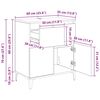 vidaXL Credenza con cassetto Legno vecchio 60 x 35 x 70 cm