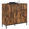 vidaXL Credenza Rovere fum&eacute; 89,5 x 33 x 82 cm Legno multistrato