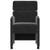 vidaXL Sedie da Pranzo con Ruote 2 pcs Nero 58 x 65 x 98 cm Velluto