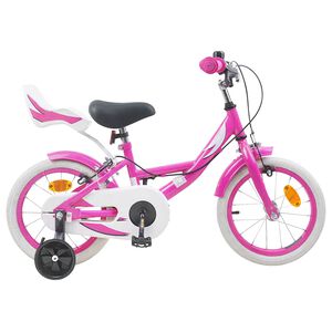 vidaXL Bicicletta per Bambini 12 Pollici per bambini di 2-4 anni Rosa