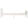 vidaXL Giroletto Bianco in Legno Massello 90x200 cm