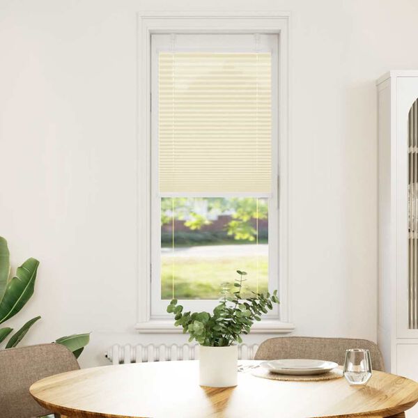 vidaXL Tenda Plissettata Crema 50x150 cm Larghezza Tessuto 49,4 cm