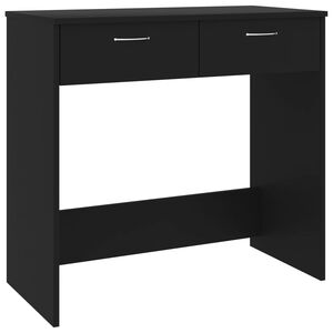 vidaXL Scrivania Nera 80x40x75 cm in Legno Multistrato