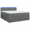 vidaXL Letto box spring con materasso Grigio Scuro 140 x 200 cm