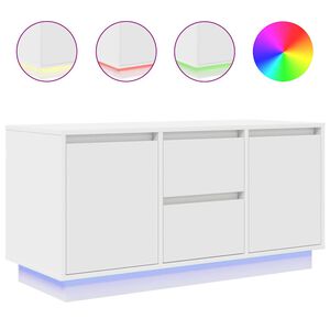 vidaXL Mobile Porta TV con Luci LED Bianco 100x41x50 cm