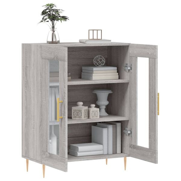 vidaXL Credenza Grigio Sonoma 69,5x34x90 cm in Legno Multistrato