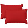 vidaXL Cuscino con cuscino HOUTEN 2 pz Rosso Lino