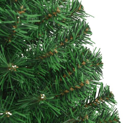 vidaXL Albero di Natale Artificiale con Rami Spessi Verde 120 cm PVC