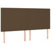 vidaXL Testiera Marrone Scuro 180x5x118/128 cm Tessuto