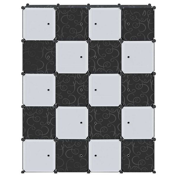 vidaXL Organizzatore Portaoggetti con 20 Cubi e Aste per Appendere PP