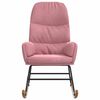 vidaXL Sedia a Dondolo Rosa in Velluto