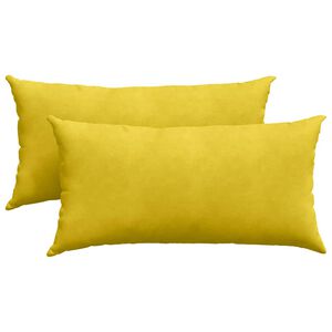 vidaXL Cuscini da Divano 2 pcs Giallo 80 x 40 cm Tessuto in Cords