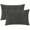 vidaXL Federa 2 pz HEERLEN Antracite 50 x 70 cm Fleece in microfibra