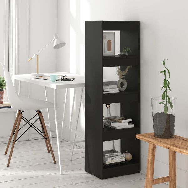 vidaXL Libreria/Divisorio Nero 40x30x135 cm