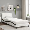 vidaXL Letto con Materasso Dover Nero e Bianco 90x200 cm in Similpelle