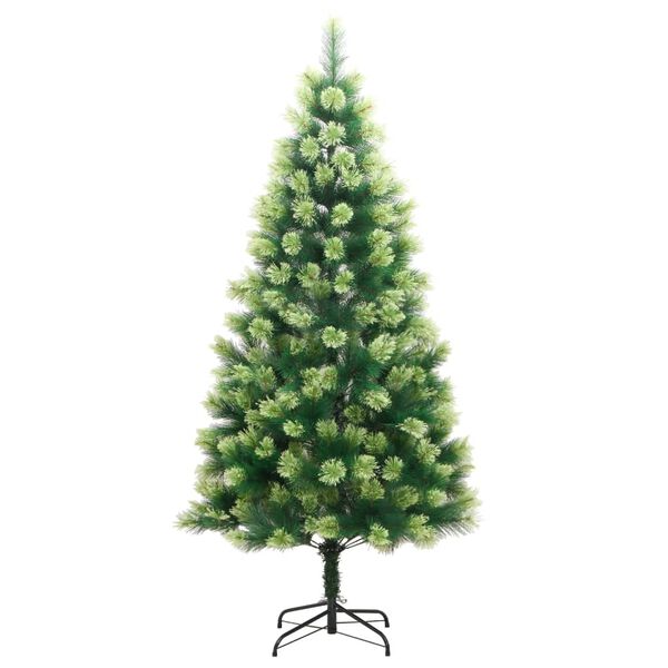 vidaXL Albero di Natale Artificiale Incernierato con Base 210 cm