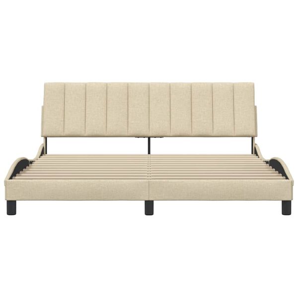 vidaXL Giroletto senza Materasso Hanko Crema 180x200 cm in Tessuto