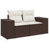 vidaXL Set Divani da Giardino 11 pz con Cuscini Polyrattan Marrone