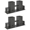 Aiuto per Impilare Legna 2 pcs Antracite 34 x 10 x 15 cm Acciaio